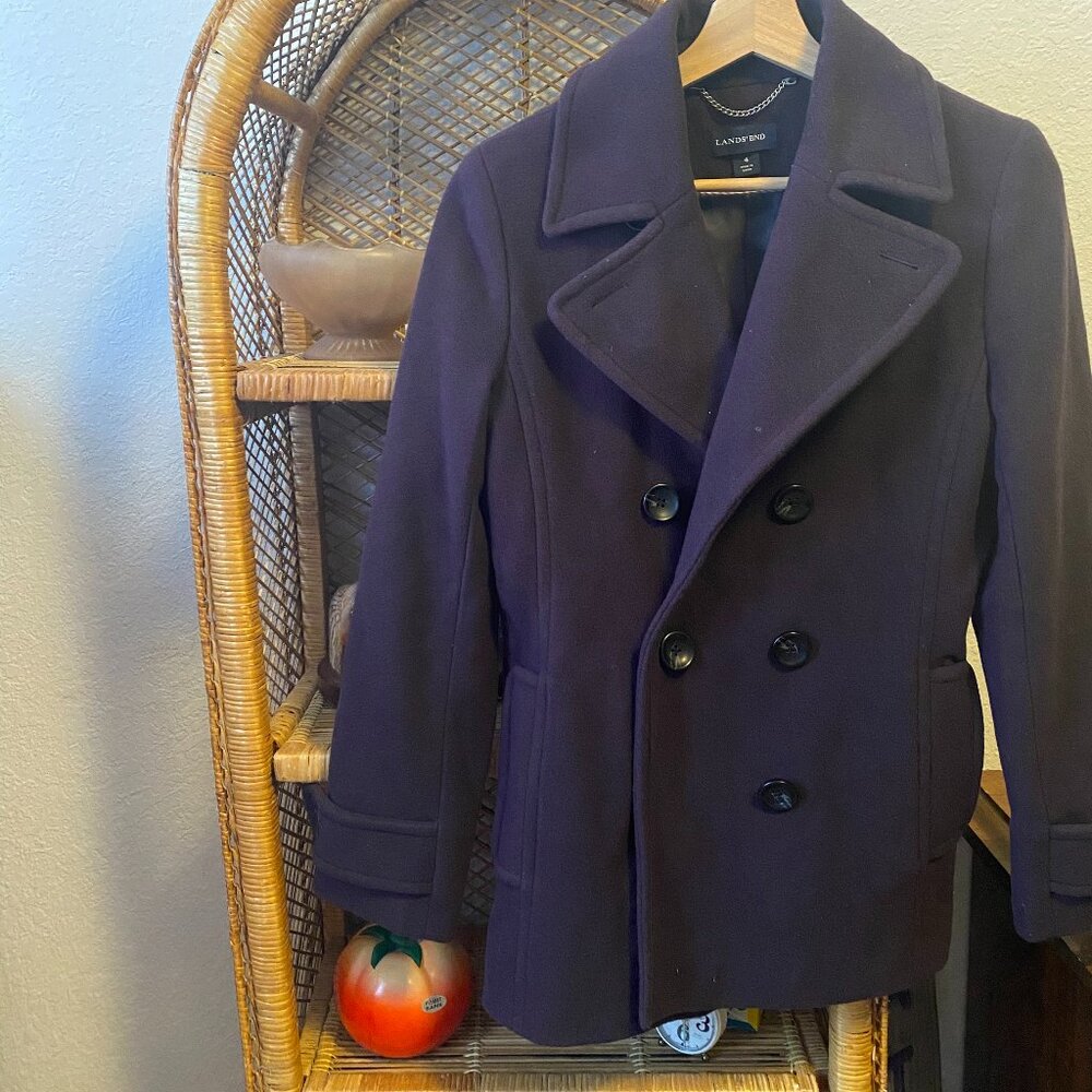 Land's End Wool/Cashmere Blend Peacoat